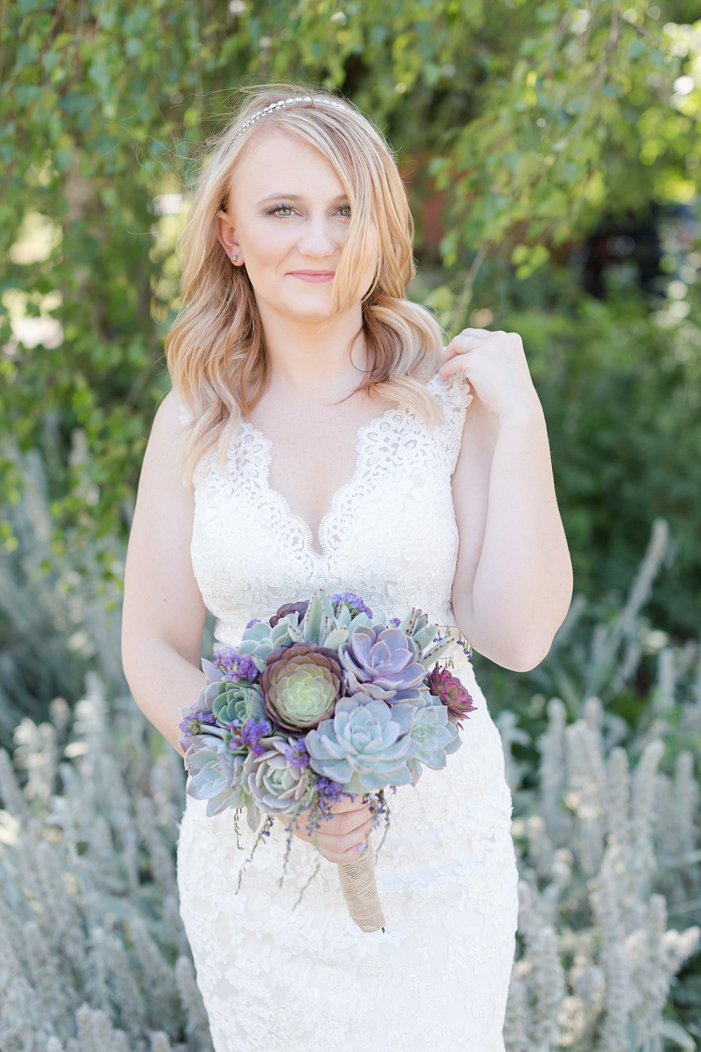 Stunning Succulent Bridal Bouquet | Oregon Photographer | Kelby Maria Photography