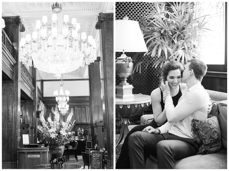 Amber and Joe at the Benson Hotel, Portland Oregon Kelby Maria
