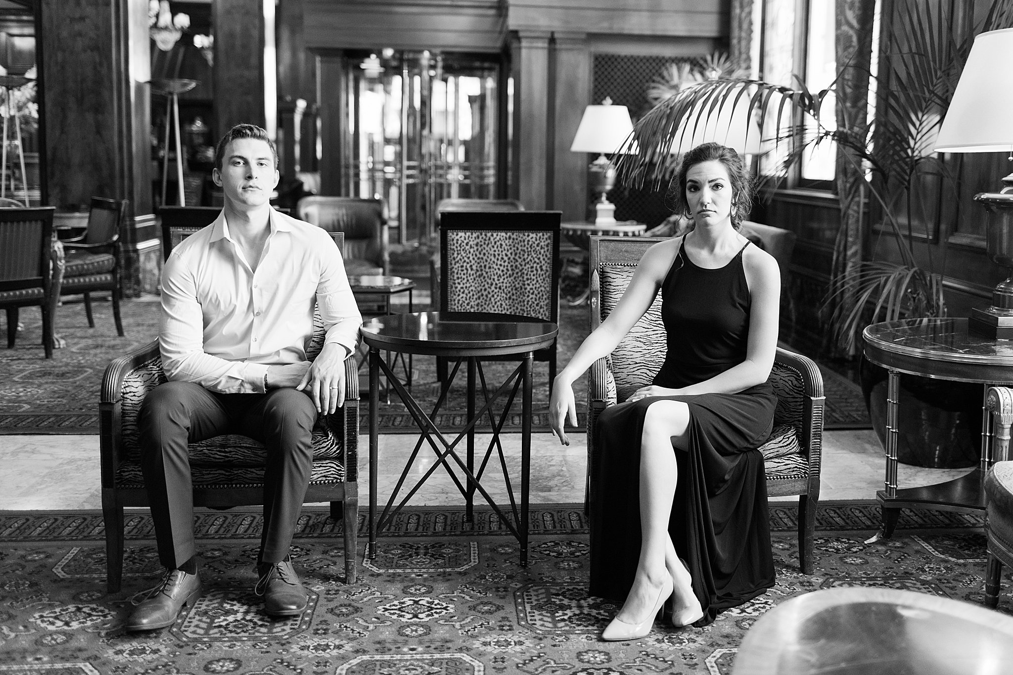 Joe and Amber at the Benson Hotel, Portland Oregon